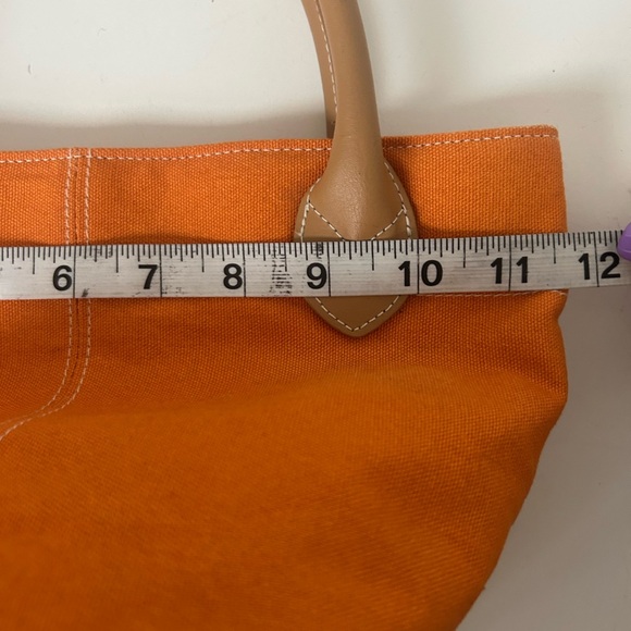Lillian Vernon mini orange canvas tote 11.5”x7.5”x6” - Picture 3 of 8
